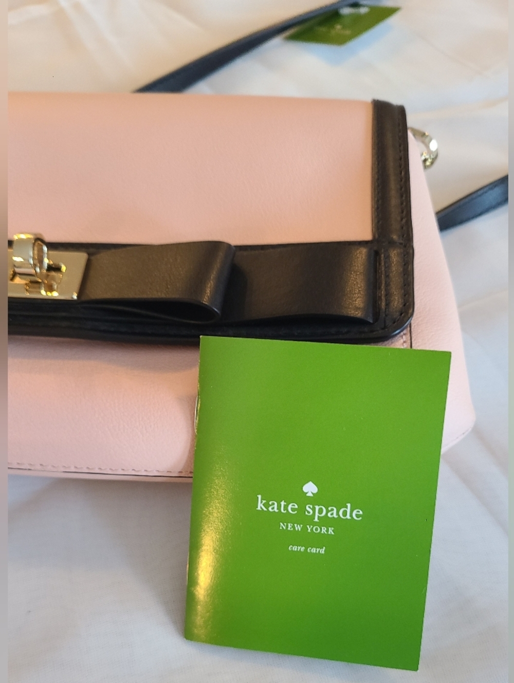 NWT Rare Limited Kate Spade Greer Mayfair Drive Bow Crossbody Bag Pink Black - Picture 5 of 16